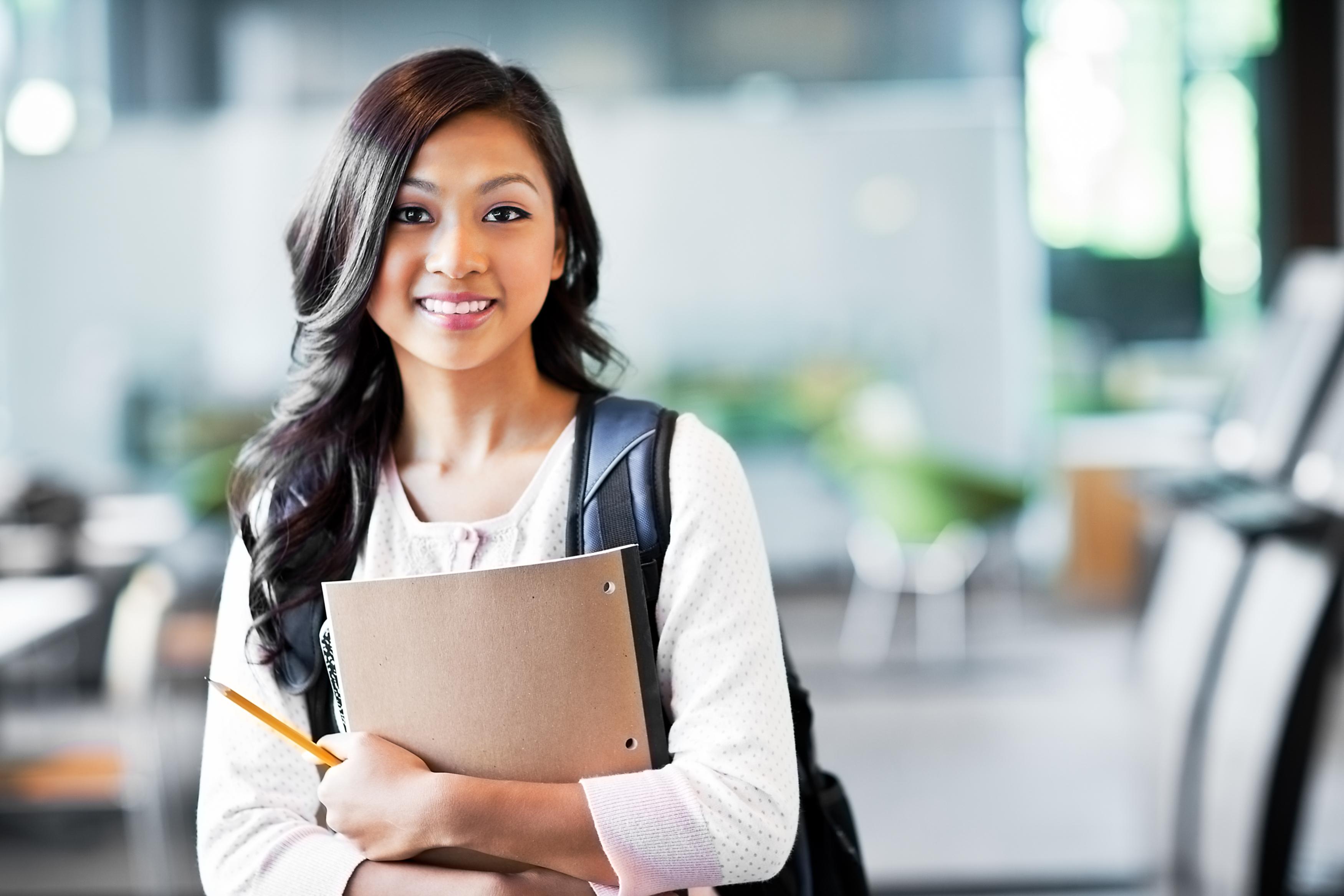 student smiling