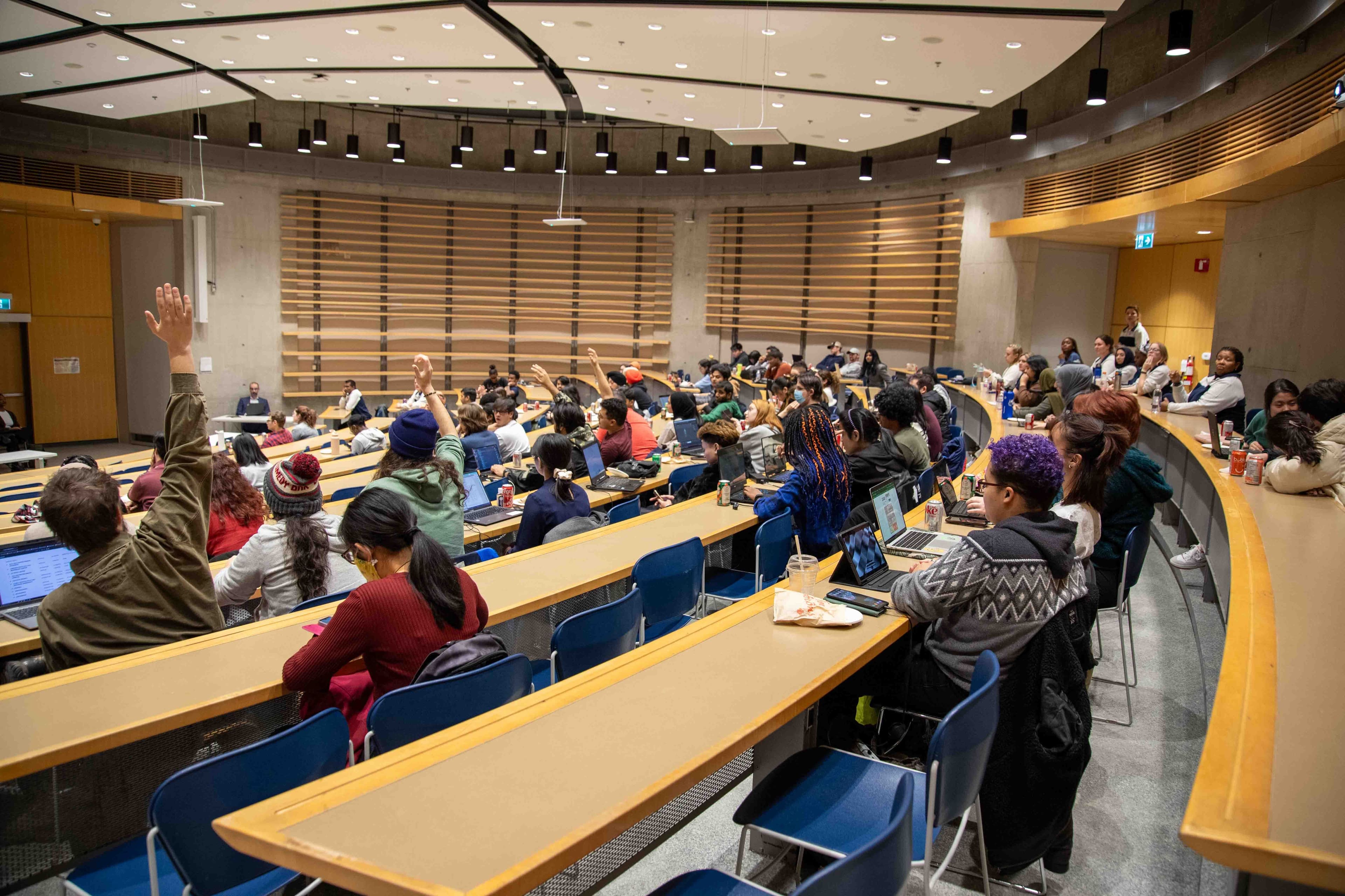 Students attending the annual AGM meeting
